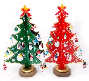Zokova Christmas Desktop Decoration – Wooden Tree for Holiday Decor
