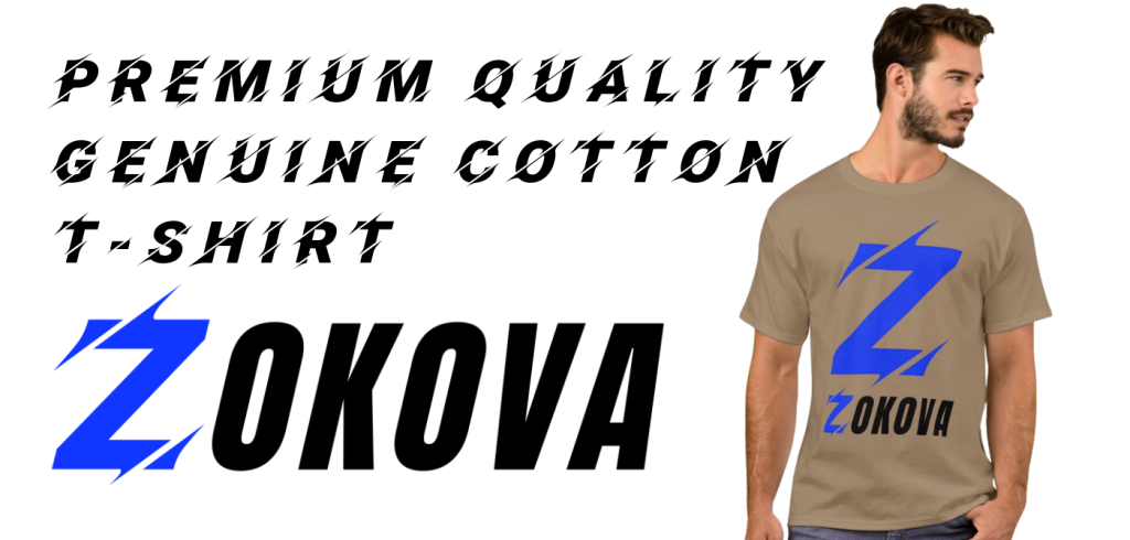 Zokova Professional Design High Grade Cotton Skin Friendly Half Sleeve Brown Men’s T-Shirt