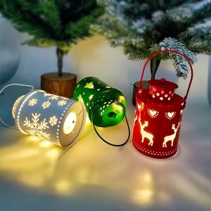 Zokova LED Christmas Candle Lanterns – Nordic Style Holiday Decoration
