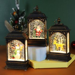 Zokova Christmas Desktop Lantern – Luminous Water Injection Storm Decoration